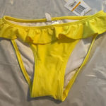 Hula Honey Women’s Small Yellow  Ruffled Bikini Swim Bottom NWT Photo 0