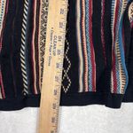 Orvis  Sweater Womens M Cardigan Wool Blend Striped Southwest Blanket Photo 6