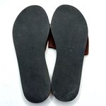 J.Crew  Women’s Slip-on Brown Leather Suede Red Stitch Detail Sandals S-372 Sz 8 Photo 7