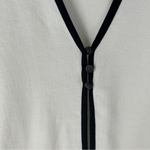 Anthropologie  Black Trim Color Block White  Button Front Vest‎ Stretch Crepe XL Photo 5