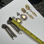 Sparkly Statement Rhinestone Mix Dangle Drop Pierced Earrings Lot Of 3 Photo 8