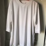 Athleta Tranquility Top athletics top shirt white 3/4 sleeves Relax fit sz S p Photo 2
