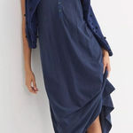 Anthropologie  Pilar Midi tank Dress blue new with tags small Photo 0