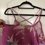 Free People  We the Free Hey Girl Purple Floral Spring Plum Combo Tank Photo 9