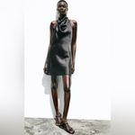 ZARA  satin mini halter dress Photo 1