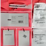 Alexander Wang NWT Logo Appliqué Mock Neck Body-Con Minidress 4KC1236032 Pink L Photo 9