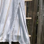 Caribbean Joe  White Embroidered Gold threads Swim Coverup OS Photo 5