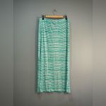 Loft Green Outlet Striped Maxi Skirt Size L EUC Photo 3