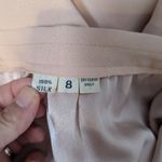 American Vintage Vintage Silk Three Piece Skirt Suit with Pearl Trim Pink Size 8 Photo 5