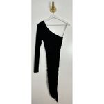 Likely  Mindy One-Shoulder Long Sleeve Asymmetric Hem Dress in Black Size US 0 Photo 3