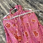 J.Crew  Cotton Pink Orange Floral Tie Neck Halter Midi Dress Size Medium New Photo 8
