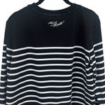 Karl Lagerfeld  Black and White Stripe Cotten Blend Pullover Comfy Size S Photo 6