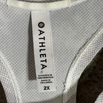 Athleta 2X Tank Top White Gray Cloud Print Racerback Athletic Workout Photo 2