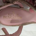 Antonio Melani  X Style Bungalow Jute Platform Heels W9 Pink/Beige Photo 6