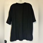 SheIn Shirt Women’s Size Small Oversized Black Green Flame Angel Graphic Stretch Photo 1