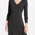 Veronica Beard Long Sleeve Asymmetrical Hem Dress in Dark Gray Size 6 Officewear Photo 0