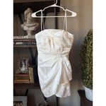 Ronny Kobo June Satin Jacquard Mini Dress White Womens Size Small Photo 2