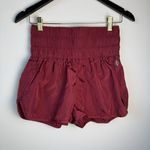 Free People  FP Movement The Way Home Running Hiking Shorts Burgundy Size M Photo 1