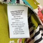 Bohemian Bright Floral Tunic Top Lightweight Stretch Blouse Ruffle Modest Office Pink Size L Photo 5