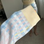 Plaid Pastel cardigan & skirt set. M/L Blue Size M Photo 5