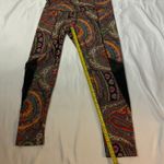 ABS by Allen B. Schwartz Paisley Print Leggings S Boho Athleisure Athletic Sport Red Photo 6