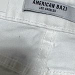 American Bazi NWT Studded Fringe Festival White Denim Stretch Mini  Small Photo 6