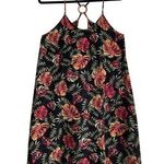 TY Mexican Tropical Leaf Beach Lightweight Summer Tank Spaghetti Strap Dress Black Size M Photo 0