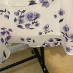 DKNY White and Purple Floral Dress Photo 4