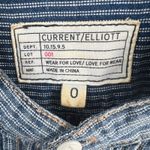 Current/Elliott Denim Stripe Pintuck Pleat Size 0 Photo 6