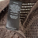 EXPRESS Brown Shimmer Open Knit Sweater Size Small Photo 5
