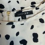 Paper Moon Black & Cream Polka Dot High-Low Blouse Women's Large Photo 5