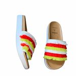 Lottie Moss NEW  X - Ashlynn Fringe Slide Slide Sandal Stripe Multicolor Photo 5