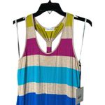 Calvin Klein Women's 8 Multicolor Scoop Neck Racerback Striped Maxi Dress #Y6-1 Photo 2