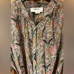 Ba&sh Jasmine Floral Print Ruffle Shirt Robe Puff Sleeves Mini Dress Size Medium Photo 12