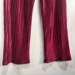 Alfani Womens Velvet Pleated Wide Leg Pants Red Small Photo 3