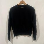 Womens tns TENNIS Crew Neck crochet Cotton Sweater XS Black Photo 2