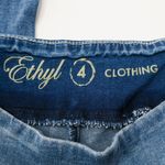 Vintage 90s Ethyl Clothing Julie Denim Capri Grommet Pants Size M Photo 7