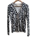 Michael Kors Michael  Silk Blend Print V Neck Button Down Cardigan Size XS Photo 1