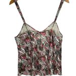 Victoria's Secret Vtg Victoria’s Secret Paisley Sheer Tank Sz Large Lace Trim Sexy Sleep Photo 1