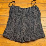 White Fox Boutique WHITE FOX Leopard Print Corset Bustier Top Black Grey Mesh Boned Zipper M Photo 0