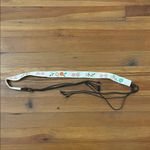 White Floral Embroidered Macarame Strap Tie Belt One Size Photo 3