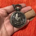 Disney THE LITTLE MERMAID, ARIEL POCKET WATCH, PENDANT, WATCH NECKLACE. PEWTER Photo 4