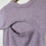 The Ragged Priest  Fuzzy Peekaboo Sweater Crop Top Photo 3