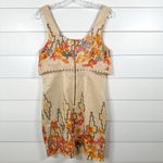 Free People  Big Bang Metallic Tea Combo Floral Gold Dress, EUC, Size 4 MSRP $128 Photo 12