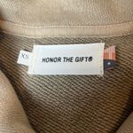 Honor The Gift Women's XS Sand Cropped Quarter Zip Distressed Cotton Streetcore Tan Photo 5