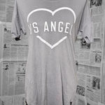 Victoria's Secret Casual Cozy VS Angel T-Shirt Dress Faded Grey Oversized Loungewear Tee XS Photo 1