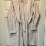 UGG  Soft Cream Hooded Robe Above the Knee Hooded with Waist Tie Women Size Large Photo 0