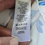 Ann Taylor White & Blue Floral Mixed Media Flare Sleeve Tee Size Medium Photo 6