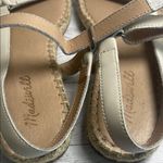 Madewell Hallie Espadrille Sandals in Leather Size 7.5 color Pale Oyster Photo 5