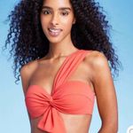 Shade & Shore Women's Lightly Lined One Shoulder Twist-Front Bow Tail Bikini Top - Photo 0